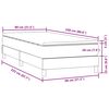 vidaXL Boxspring met matras fluweel donkergrijs 80x220 cm
