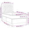 vidaXL Boxspring met matras en LED stof donkerbruin 90x190 cm