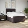 vidaXL Boxspring met matras stof donkerbruin 140x190 cm