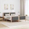 vidaXL Bedframe Bruin en donkergrijs 150 x 200 cm Massief grenenhout