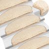 vidaXL Trapmatten 10 st 65x21x4 cm Cr&egrave;me Halfrond Groot