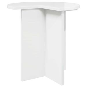 vidaXL Bijzettafel met opslag Hoogglans Wit &Oslash; 39 x 38 cm Bewerkt hout