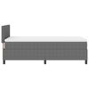 vidaXL LED Box Spring Bed Lichtgrijs en wit. 100 x 200 cm Katoen Stof