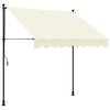 vidaXL Luifel uittrekbaar 250x150 cm stof en staal cr&egrave;mekleurig
