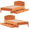 vidaXL Bedframe zonder matras massief grenenhout wasbruin 90x190 cm