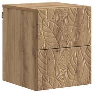 vidaXL Wandbeugel Bedkast Artisanaal eiken 34,5 x 33 x 40 cm