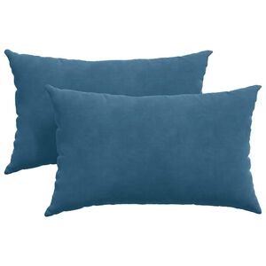 vidaXL Sofa Kussens 2 stuks Blauw 50 x 30 cm Cordstof