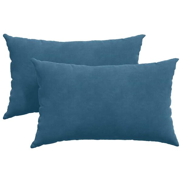 vidaXL Sofa Kussens 2 pcs Blauw 50 x 30 cm Katoen Stof