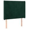 vidaXL Hoofdbord met randen 93x16x118/128 cm fluweel donkergroen