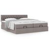vidaXL Ottoman bed met matrassen 160x200cm stof taupe