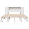 vidaXL Bed met boekenkast zonder matras massief hout wit 160x200 cm