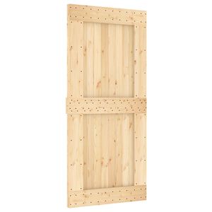 vidaXL Schuifdeur NARVIK Naturel en Zwart 95 x 210 cm (213,5 cm)