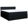 vidaXL Boxspring met matras stof zwart 200x200 cm