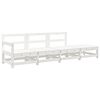 vidaXL 4-delige Loungeset massief grenenhout wit