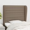 vidaXL Hoofdbord met randen 93x23x118/128 cm stof taupe
