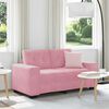 vidaXL | Loveseat | met kussen Roze Fluweel