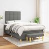 vidaXL Boxspring met matras stof donkergrijs 120x190 cm