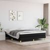 vidaXL Boxspring bed stof zwart 180x200 cm