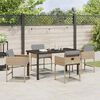 vidaXL Tuin eettafelset 5 pcs Beige poly rattan