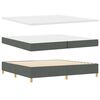 vidaXL Boxspring bed met matras Donkergrijs 200 x 200 cm Stof