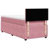 vidaXL Boxspring met matras fluweel roze 90x190 cm
