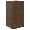 vidaXL Plantenbak 40x40x80 cm poly rattan bruin