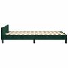 vidaXL Bedframe zonder matras 120x190 cm fluweel donkergroen