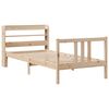 vidaXL Bedframe met hoofdbord massief grenenhout 90x190 cm