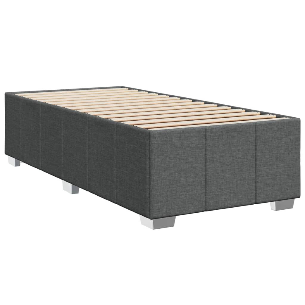 vidaXL Bedframe zonder matras 80x200 cm stof donkergrijs