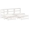 vidaXL 5-delige Loungeset massief grenenhout wit