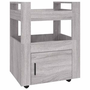 vidaXL Keukentrolley 60x45x80cm bewerkt hout grijs sonoma eikenkleurig