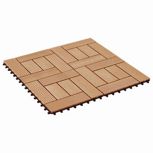 vidaXL Terras Tegel 22 st Teakhout 30 x 30 cm WPC