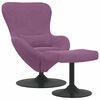 vidaXL Egg Chair met Voetsteun Paars Fluweel