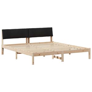 vidaXL Bedframe Bruin en zwart 180 x 200 cm Massief grenenhout