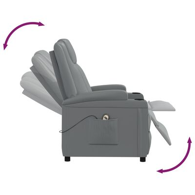 vidaXL Sta-op-stoel kunstleer antracietkleurig