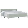vidaXL Boxspringbed met hoofdeinde Lichtgrijs 200 x 200 cm Fluweel