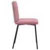 vidaXL Eetkamerstoelen 2 st fluweel roze