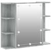 vidaXL Spiegelkast met LED-verlichting 70x16,5x60 cm grijs sonoma