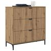 vidaXL Dressoir met lade Artisan Eiken 79,5 x 33 x 82 cm Bewerkt hout