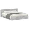 vidaXL Bedframe met opslag Betongrijs 200 x 200 cm Bewerkt hout