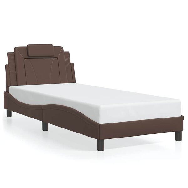 vidaXL Bedframe "Viana" zonder matras kunstleer bruin 80x200 cm