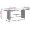 vidaXL Tuin eettafelset met kussen 7 pcs Beige poly rattan