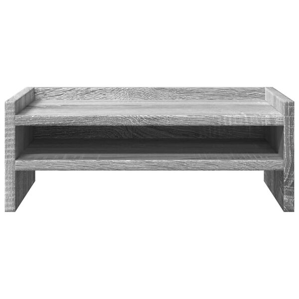 vidaXL Monitorstandaard 42x24x16 cm bewerkt hout grijs sonoma eiken