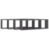 vidaXL Wandschappen kubus 4 st 80x15x26,5 cm bewerkt hout grijs