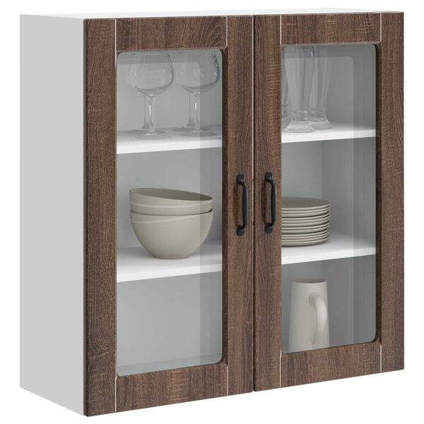 vidaXL Keukenkast met plank Bruin Eiken 80 x 31 x 80 cm Bewerkt hout