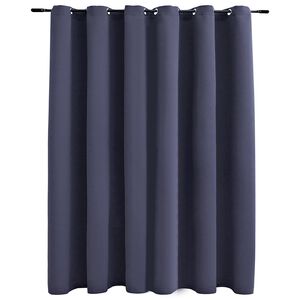 vidaXL Gordijn verduisterend met metalen ringen 290x245 cm antraciet