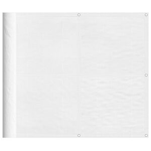 vidaXL Balkonscherm 90x800 cm 100% oxford polyester wit