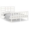 vidaXL Bedframe massief hout wit 120x190 cm