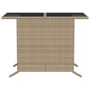 vidaXL 3-delige Bistroset met kussens poly rattan beige