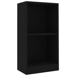 vidaXL Boekenkast 40x24x75 cm bewerkt hout zwart